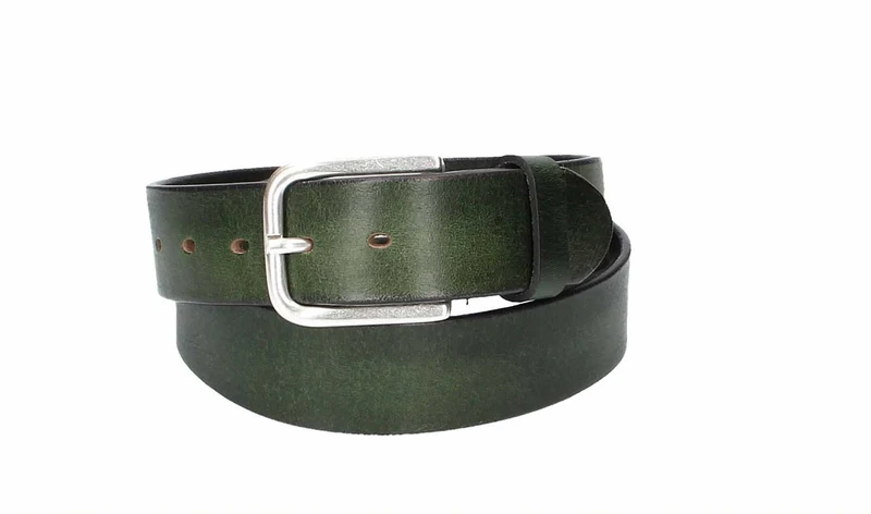Leder Bazlen Gürtel grün