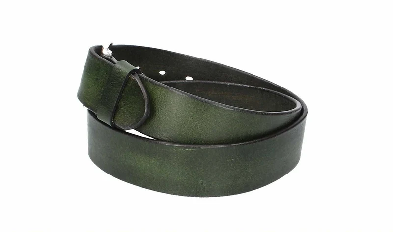 Leder Bazlen Gürtel grün