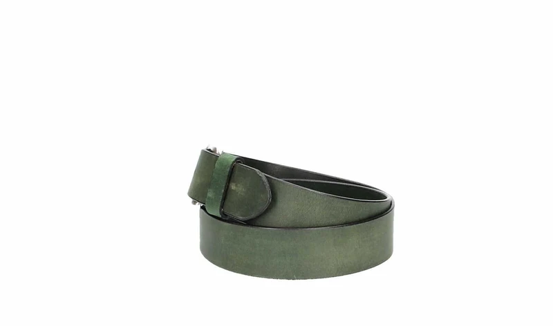Leder Bazlen Gürtel grün