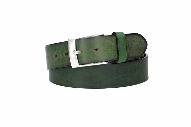 Leder Bazlen Gürtel grün
