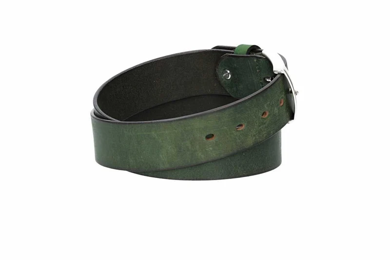 Leder Bazlen Gürtel grün