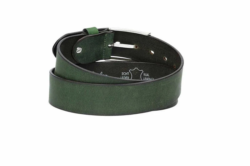 Leder Bazlen Gürtel grün