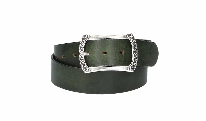 Leder Bazlen Gürtel grün