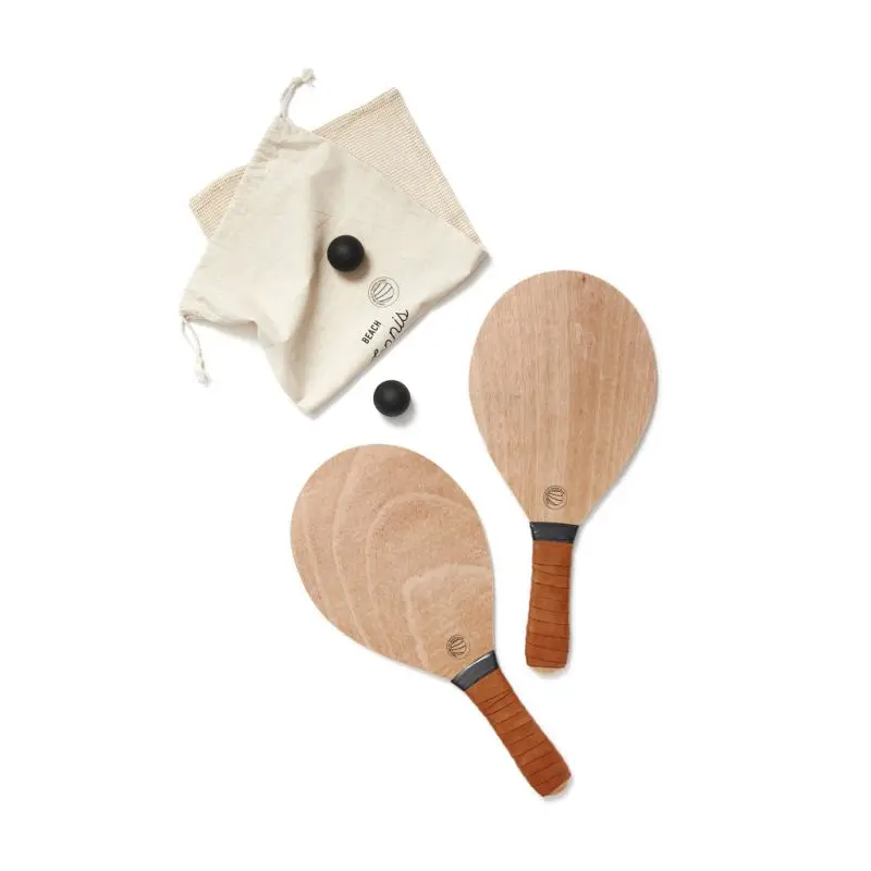 Vinga Colos Beach-Tennis-Spiel - braun Perfektes Set für Strand- und Freizeitspaß