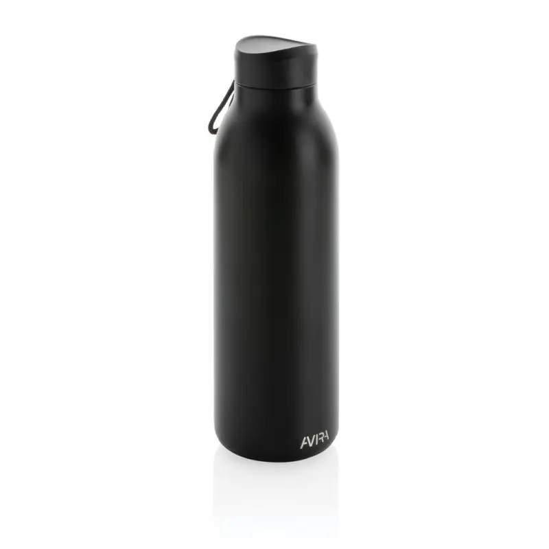 Avira Avior Recycelte Edelstahl Trinkflasche, 500ml - Schwarz