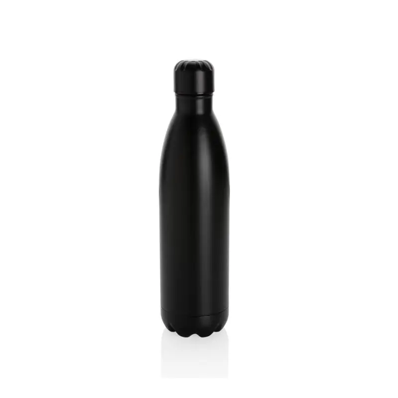 Solid Color Vakuum-Isolierte Edelstahlflasche 750ml - Schlicht in Schwarz