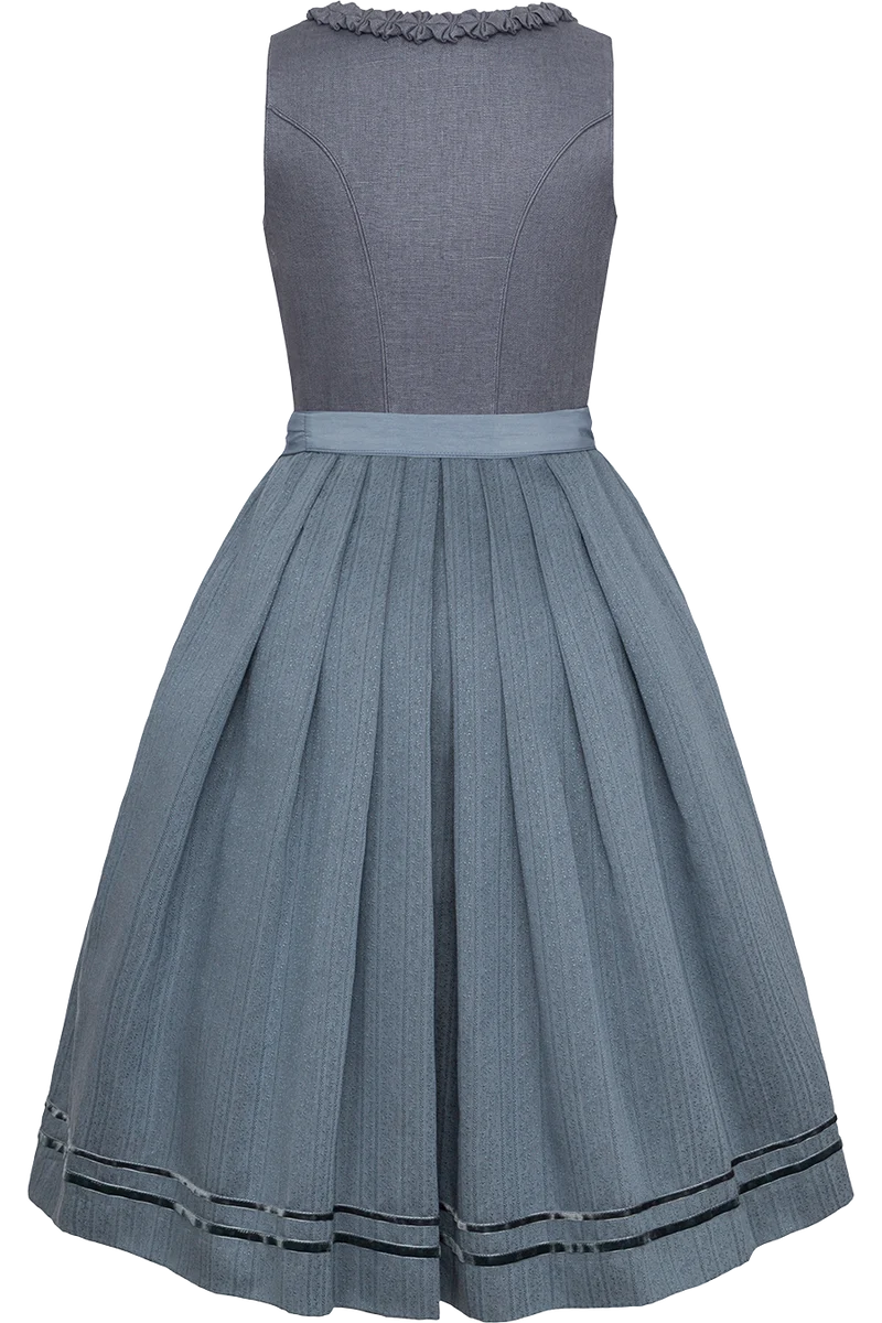 Leinendirndl in Midi-Länge mit Rüschen