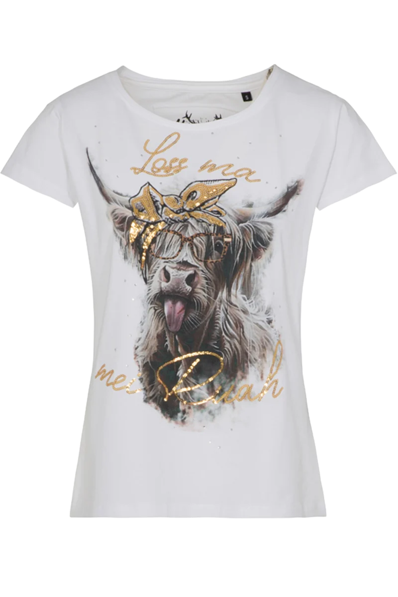 Damen Trachtenshirt 'Loss ma mei Ruah'