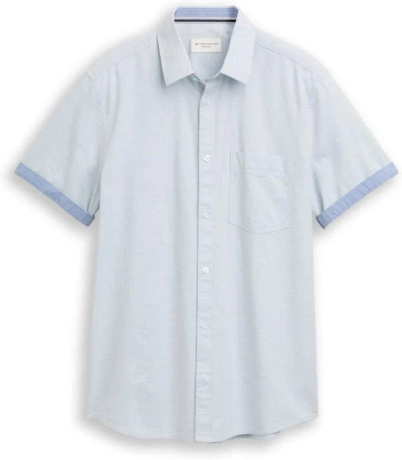 Tom Tailor Kurzarm Freizeithemd Blau