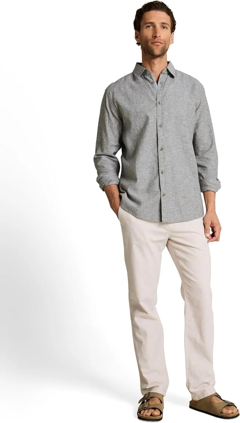 Tom Tailor cotton linen shirt Grau