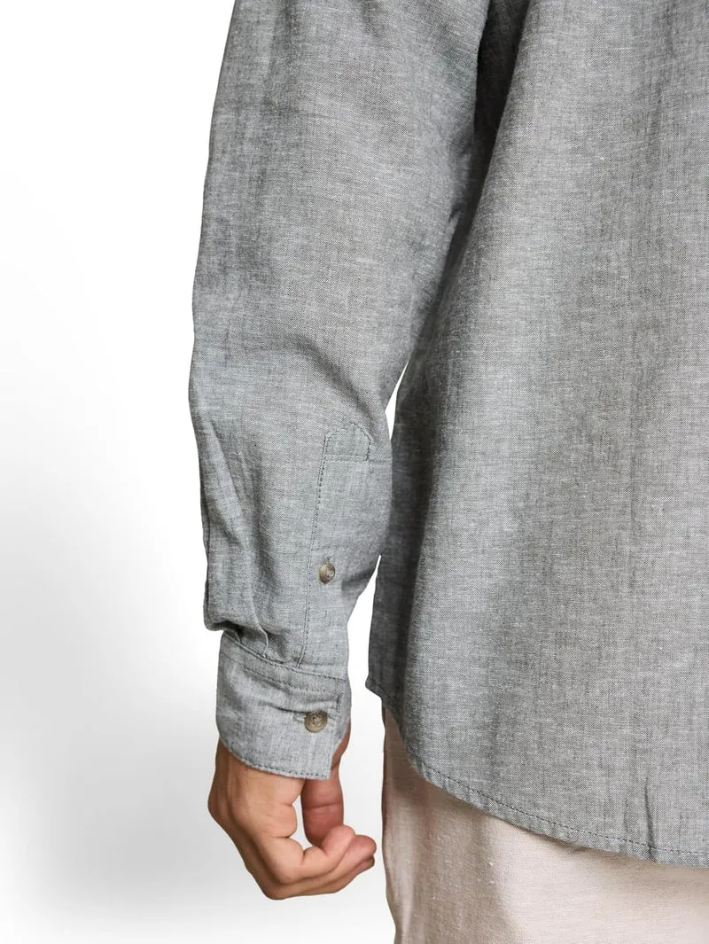 Tom Tailor cotton linen shirt Grau