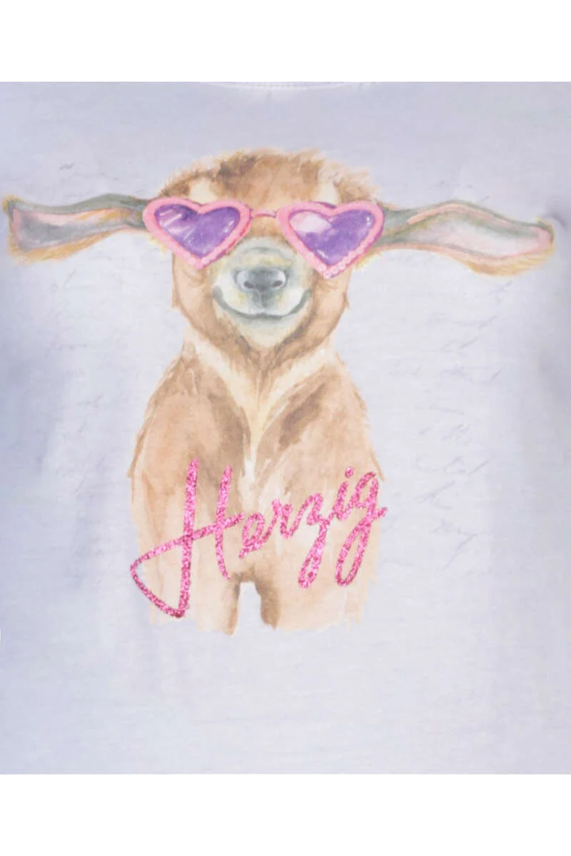 T-Shirt 'Herzig' mit Rehkitz