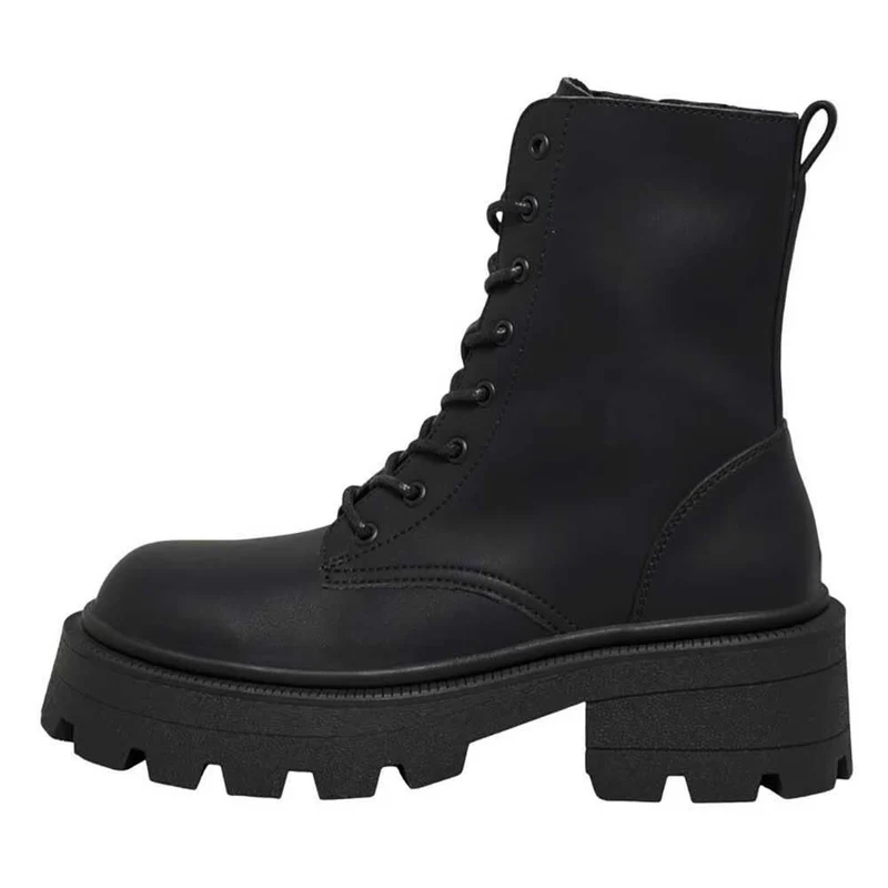 EINFARBIGE - Plateaustiefelette - black