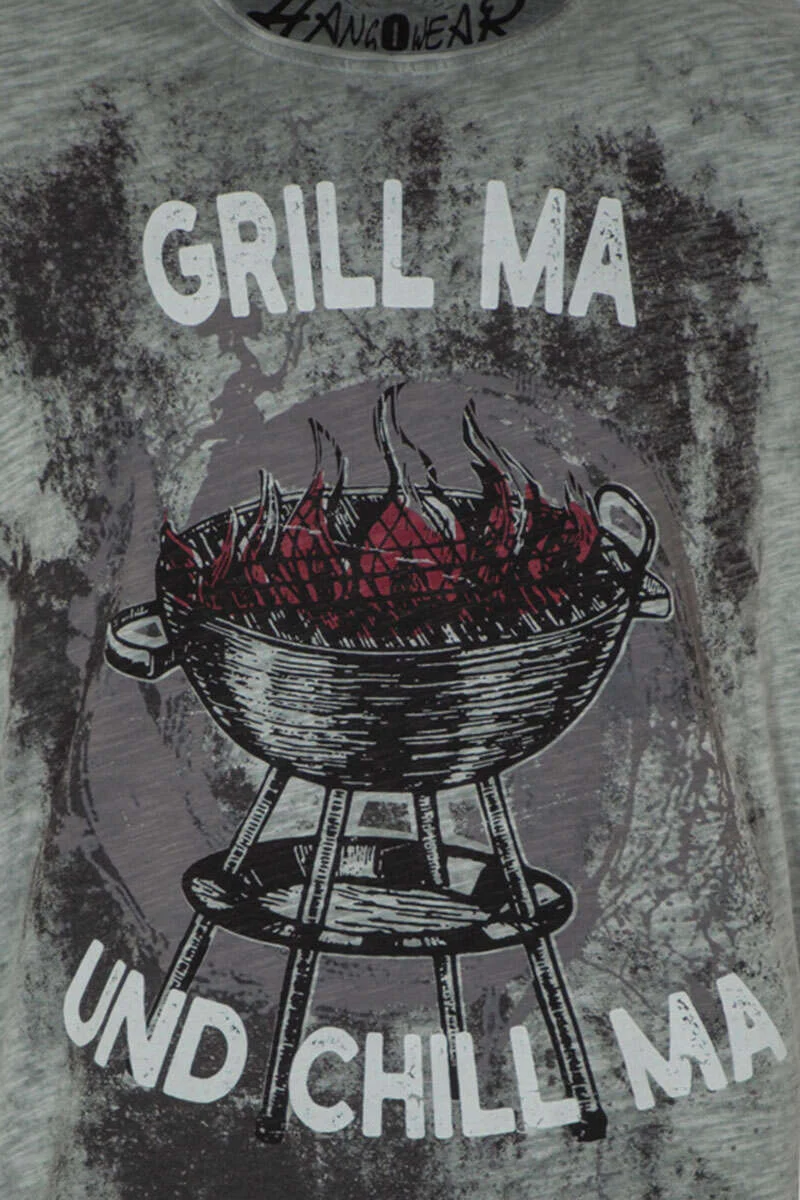 Herren T-Shirt mit Grill und Chill