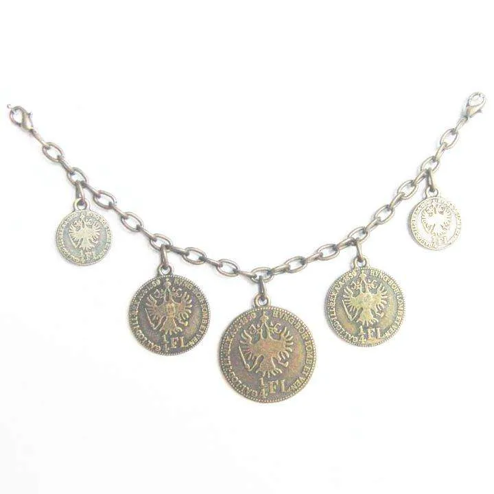 Charivari mit Münzen Altgold – Metall-Charivari TA-250