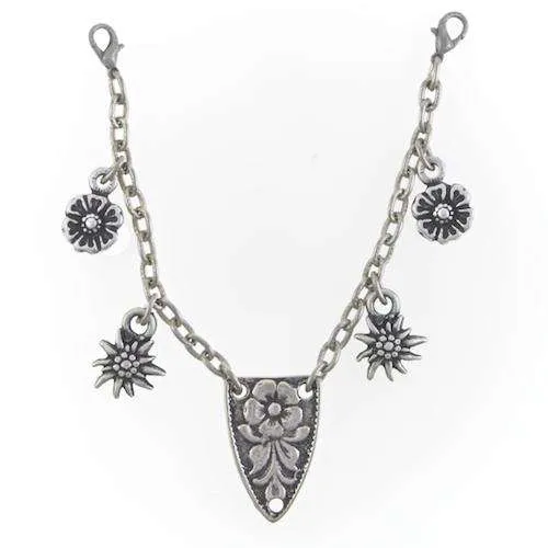 Charivari Edelweiß und Blumen Silberfarben – Metall TA-251