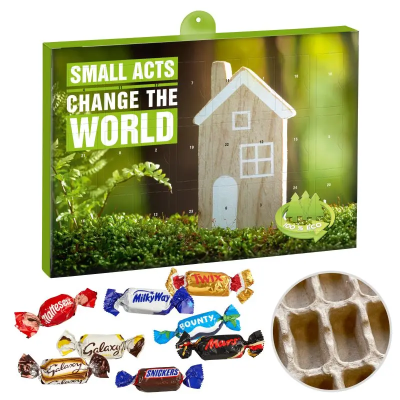 Eco Premium Adventskalender mit Celebrations, personalisier