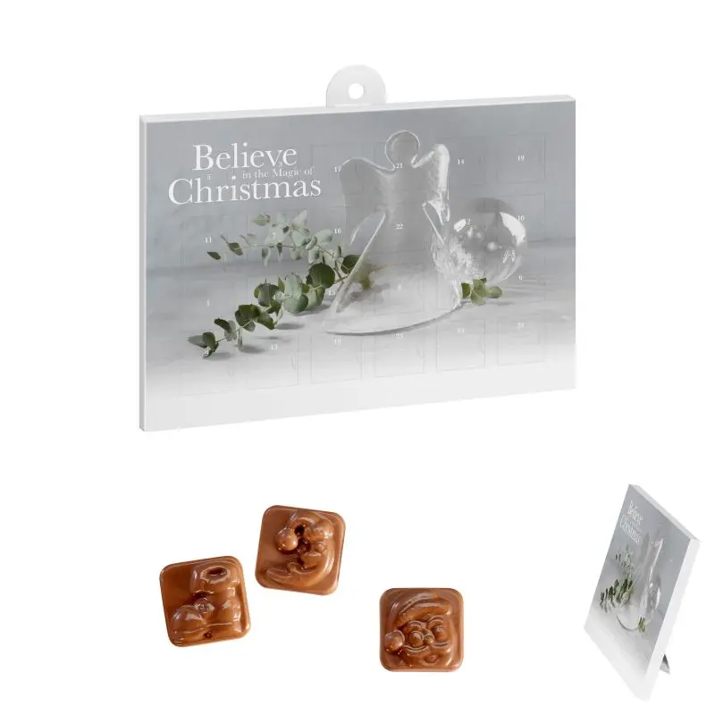 Klassischer A5-Schoko-Adventskalender, festliches Standardmotiv