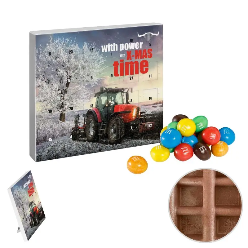 Personalisierbarer reinpapier Mini-Adventskalender mit M&M's Crispy
