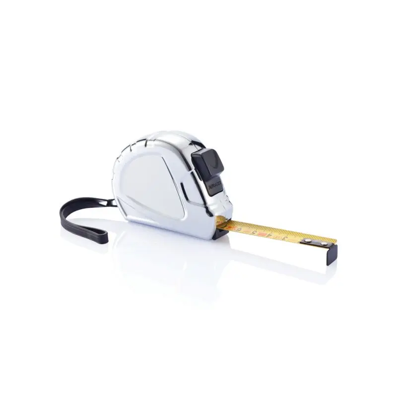 5m/19mm Automatik-Stopp Ergonomisches Bandmaß - Silber-Schwarz