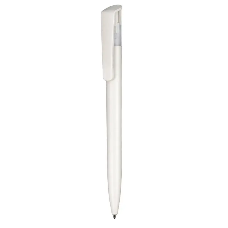 Kugelschreiber BIO-STAR - Frost-Weiß, Ökologischer Premium Schreibstift