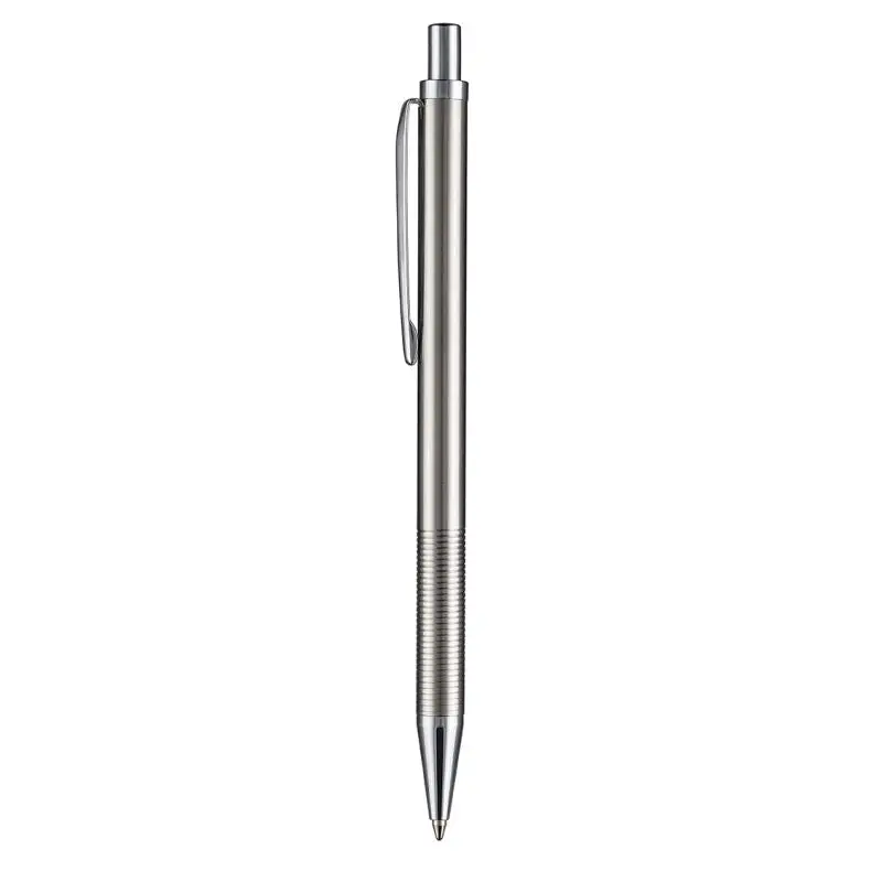 Kugelschreiber STEEL - Edler Silberner Metallschreibstift, Robust & Stilvoll