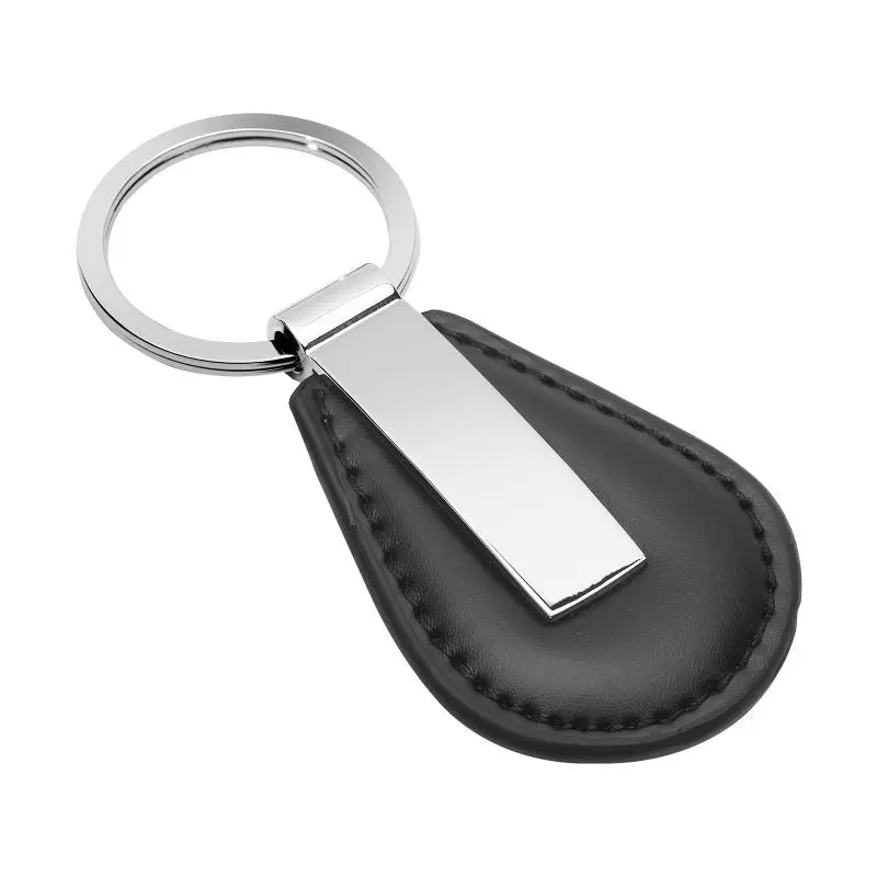 Schlüsselanhänger RE98-PERRIS RUND, elegant in Schwarz-Silber, Top-Qualität
