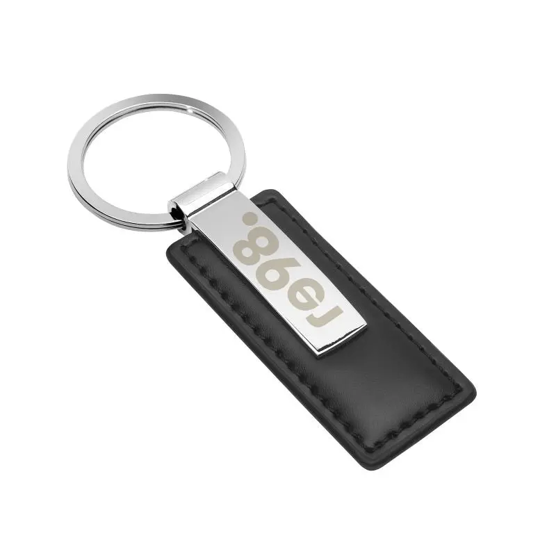 Schlüsselanhänger RE98-PERRIS RECTANGULAR - Schwarz - Silber