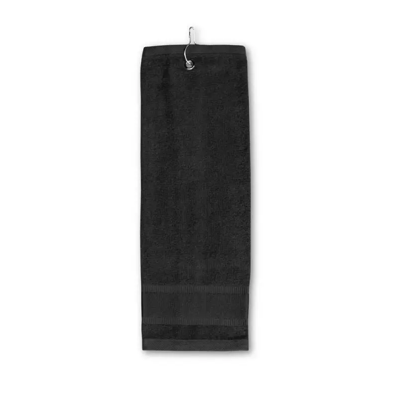 GOLFI Multifunktionales Handtuch aus 100% Baumwolle (430 g/m²) - schwarz, ideal für Sport und Fitness