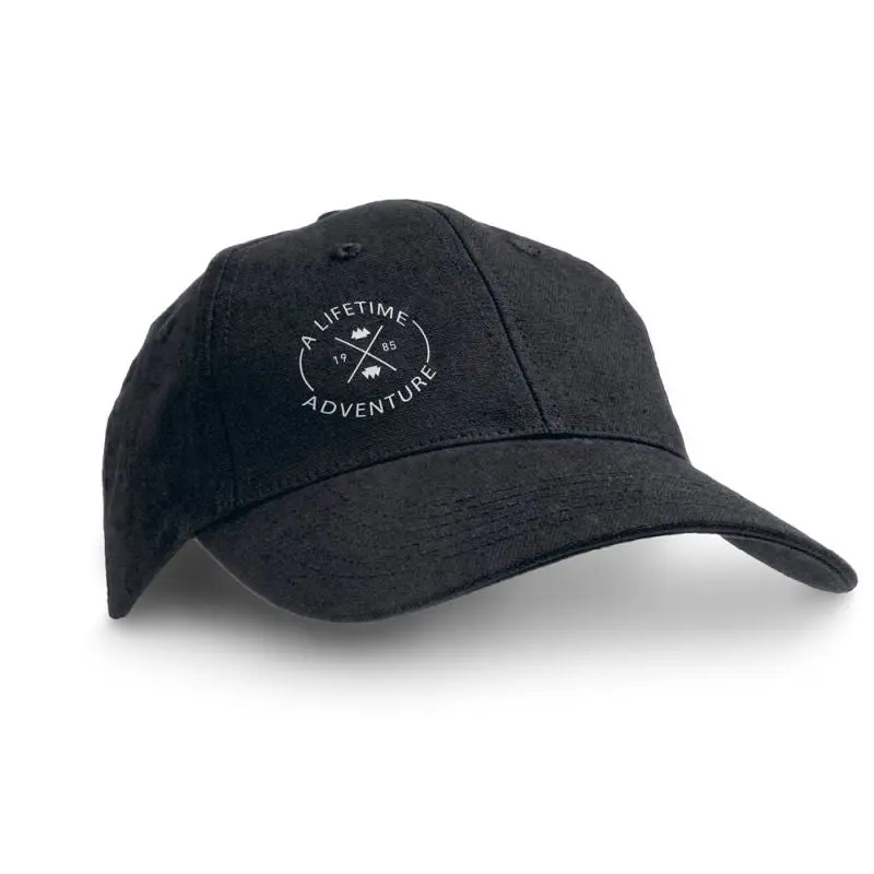 CHRISTIAN Elegante Canvas Baumwollkappe, Schwarz