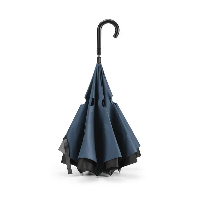 Eleganter ANGELA Wendeschirm aus 190T Pongee - Blau, Windfest & Innovativ