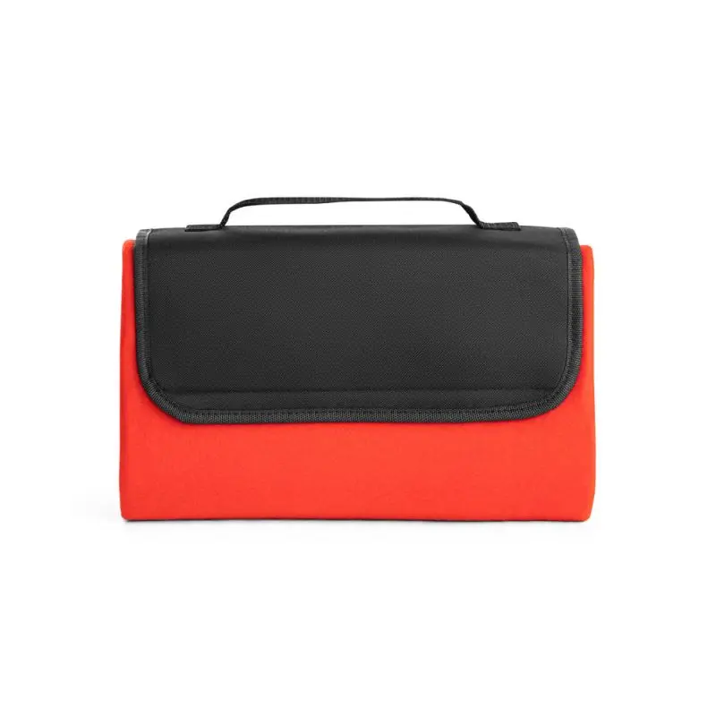 RILEY Fleecedecke (180 g/m²) mit Visier - Bequeme rote Decke für Reisen und Entspannung