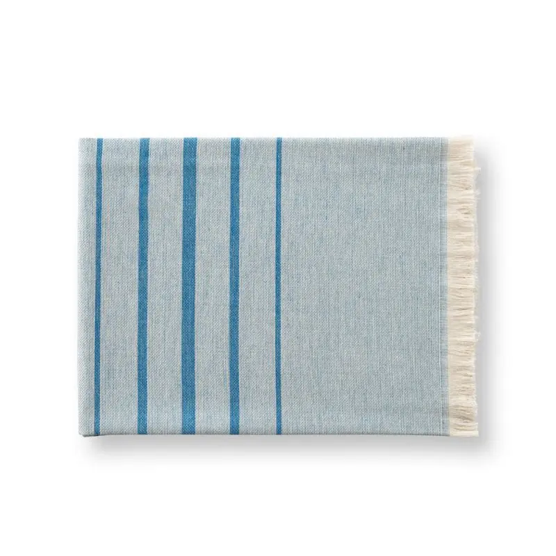 CAPLAN Multifunktionales Badetuch aus Baumwolle und recycelter Baumwolle (260g/m²) - blau