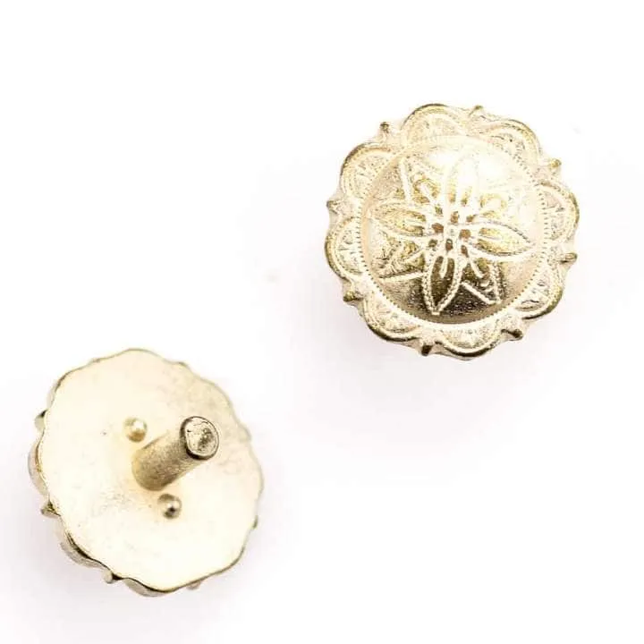 Trachtenniete Blume Silber-Gold – Niete TN-3