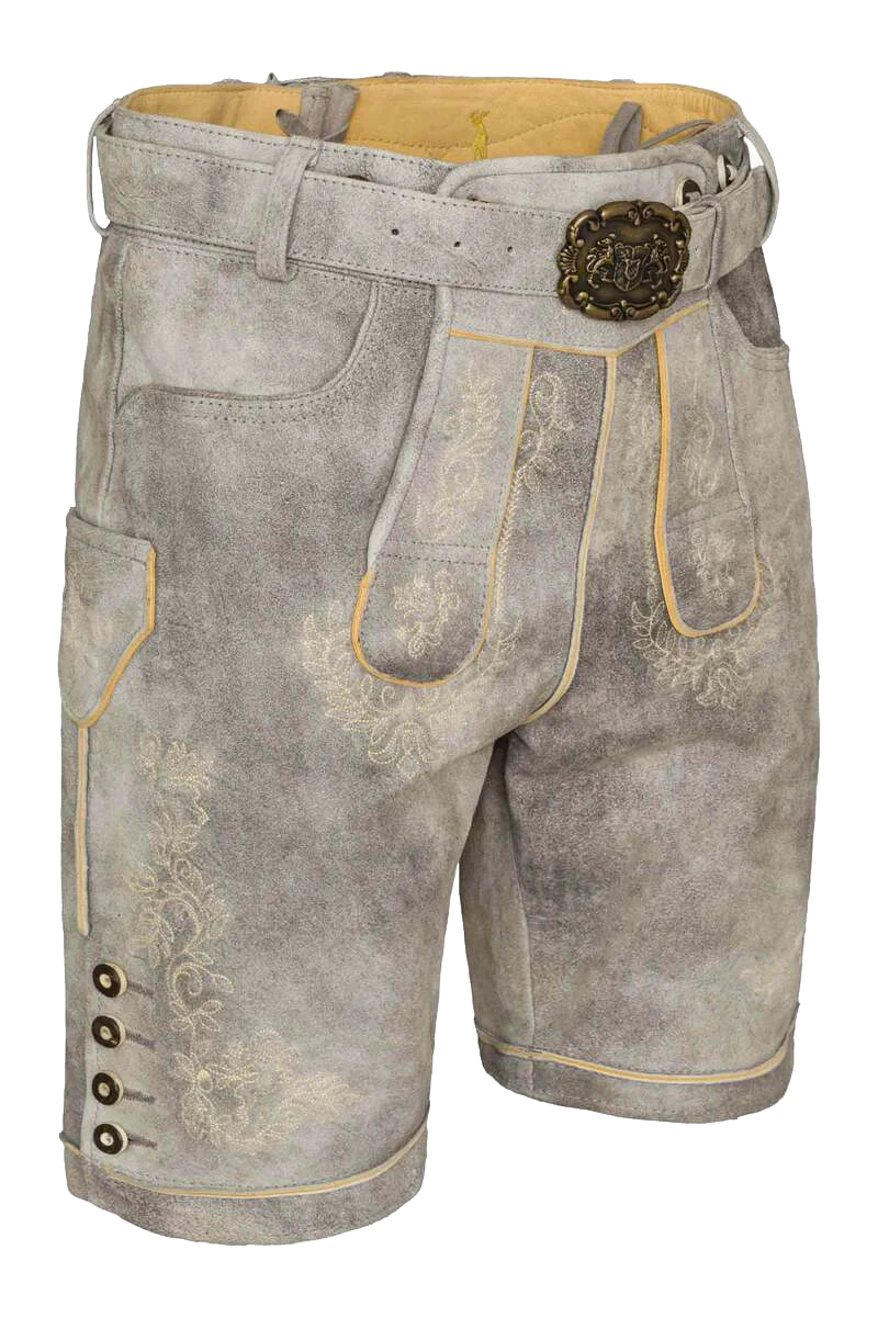 Herren Trachtenlederhose kurz mit Gürtel