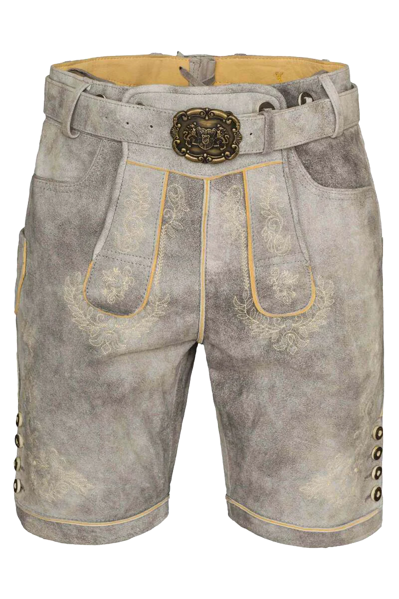 Herren Trachtenlederhose kurz mit Gürtel