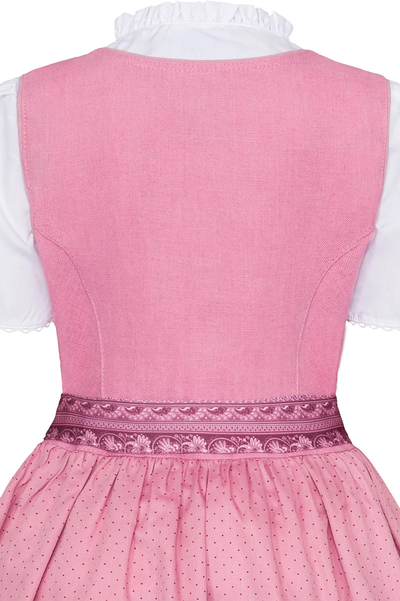 Kinderdirndl aus Leinen und Baumwolle mit Bluse
