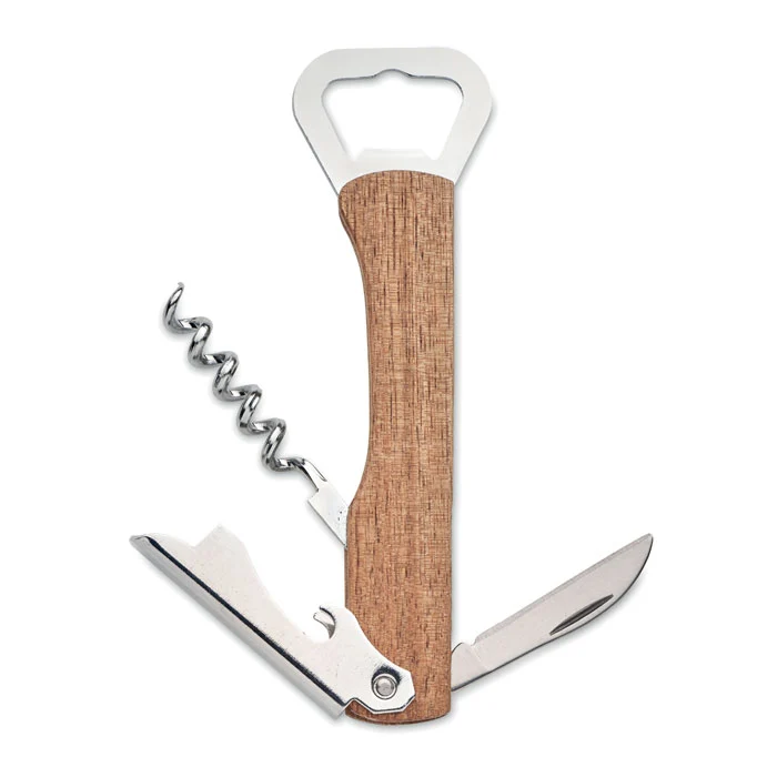 3-in-1-Flaschenöffner aus Akazie