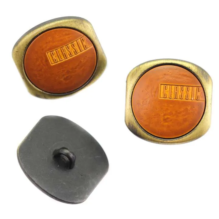 Metallknopf Gold-Braun – Öse MK-259