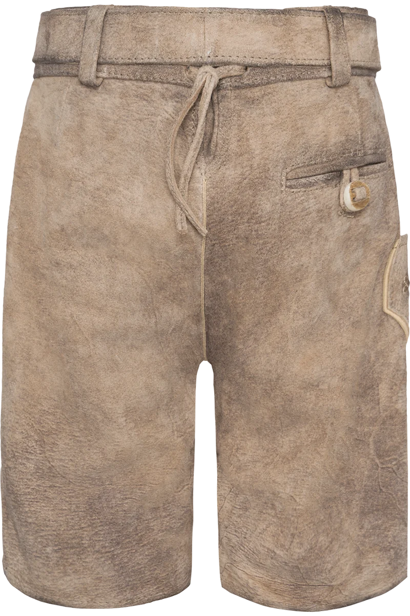 Kurze Kinder-Lederhose mit Gürtel