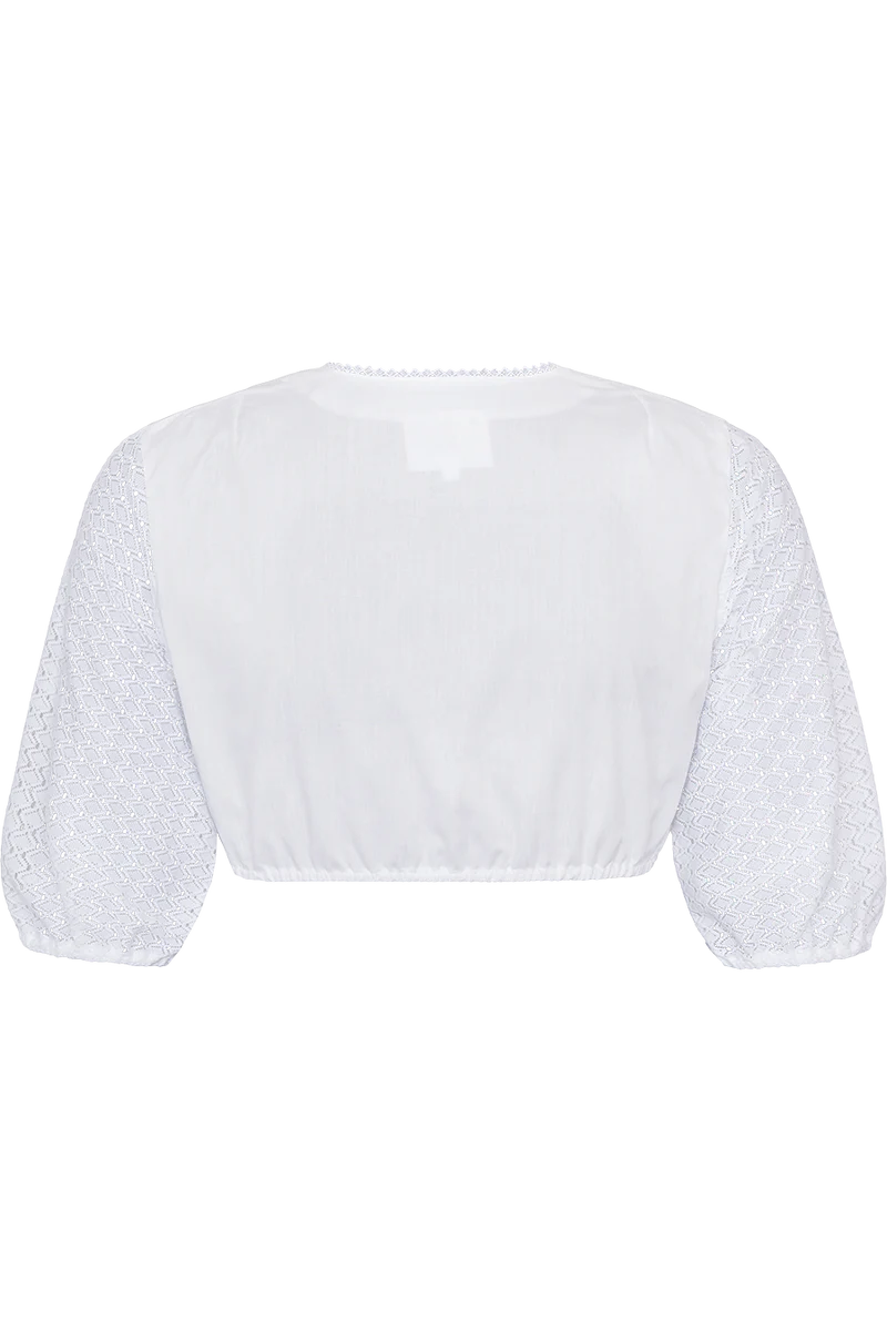 Dirndlbluse mit V-Ausschnitt und Halbarm