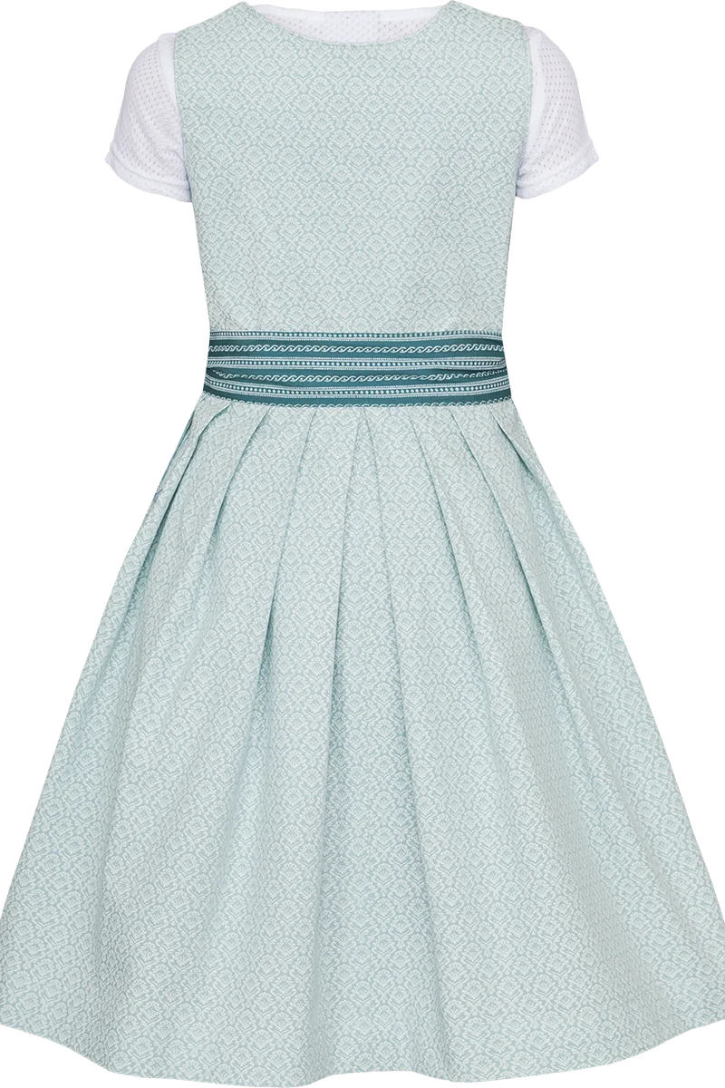 Mädchen Dirndl mit Bluse - türkis