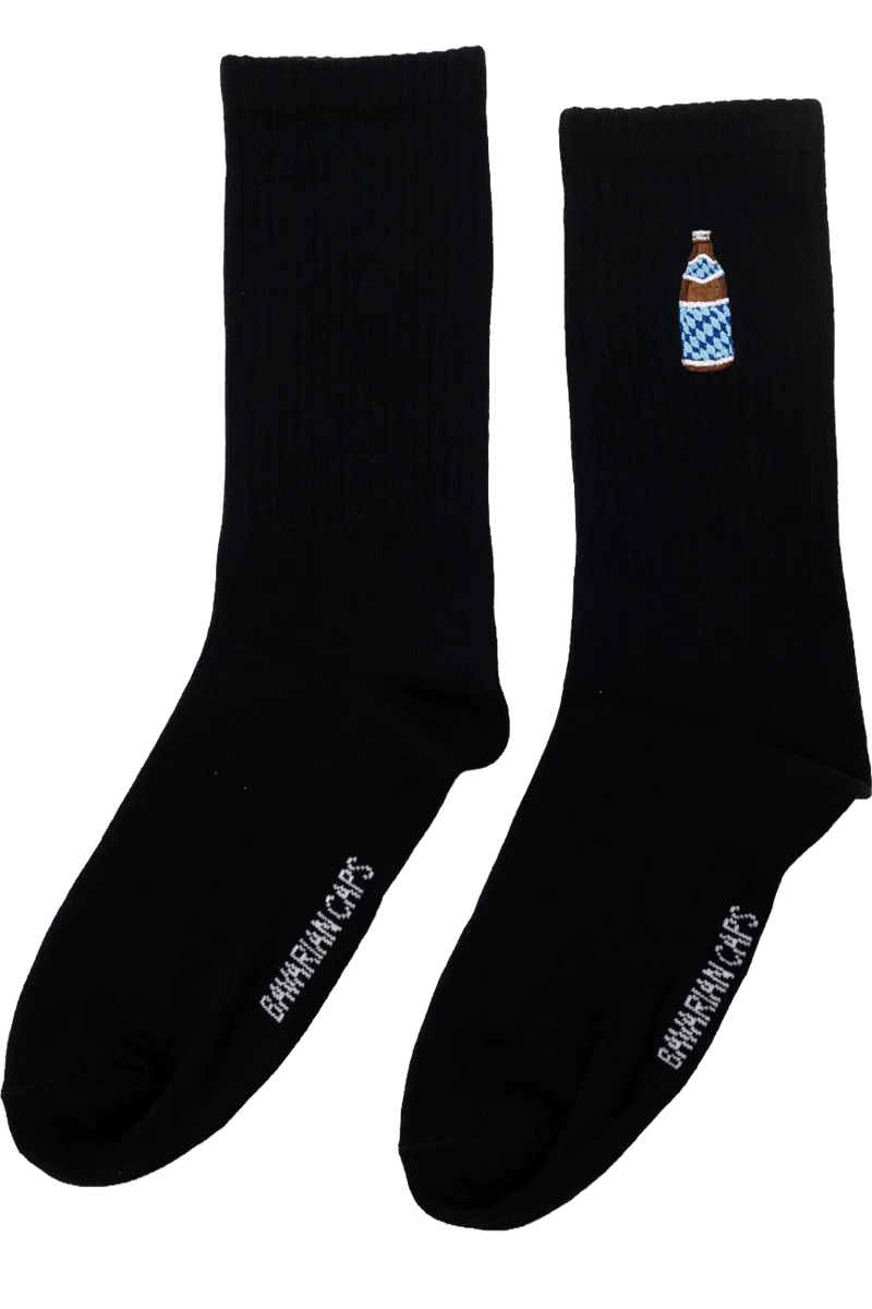1 Paar Sportsocken mit Bierflaschenmotiv