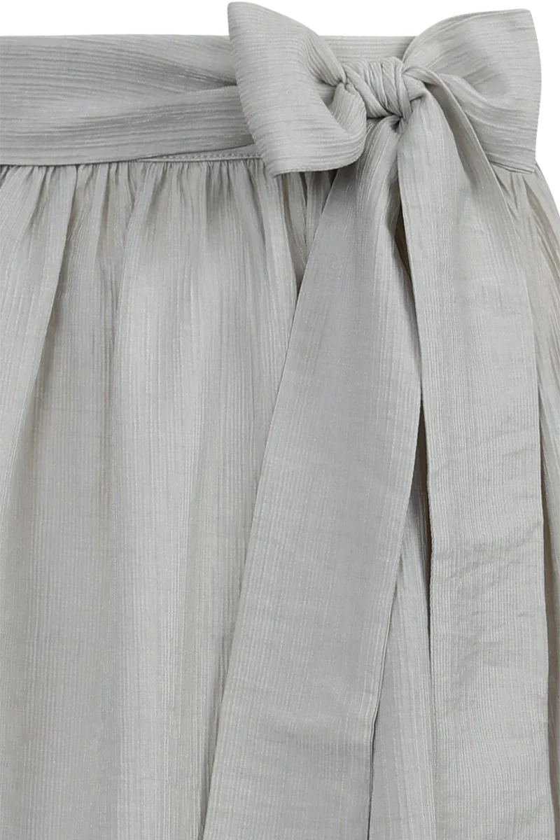 Midi-Dirndlschürze 75cm mit Crinkle-Struktur - artischocke