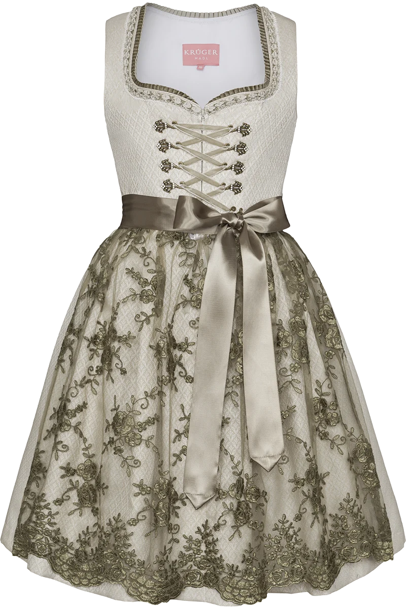 Kurzes Dirndl mit Schnürung und Herzausschnitt