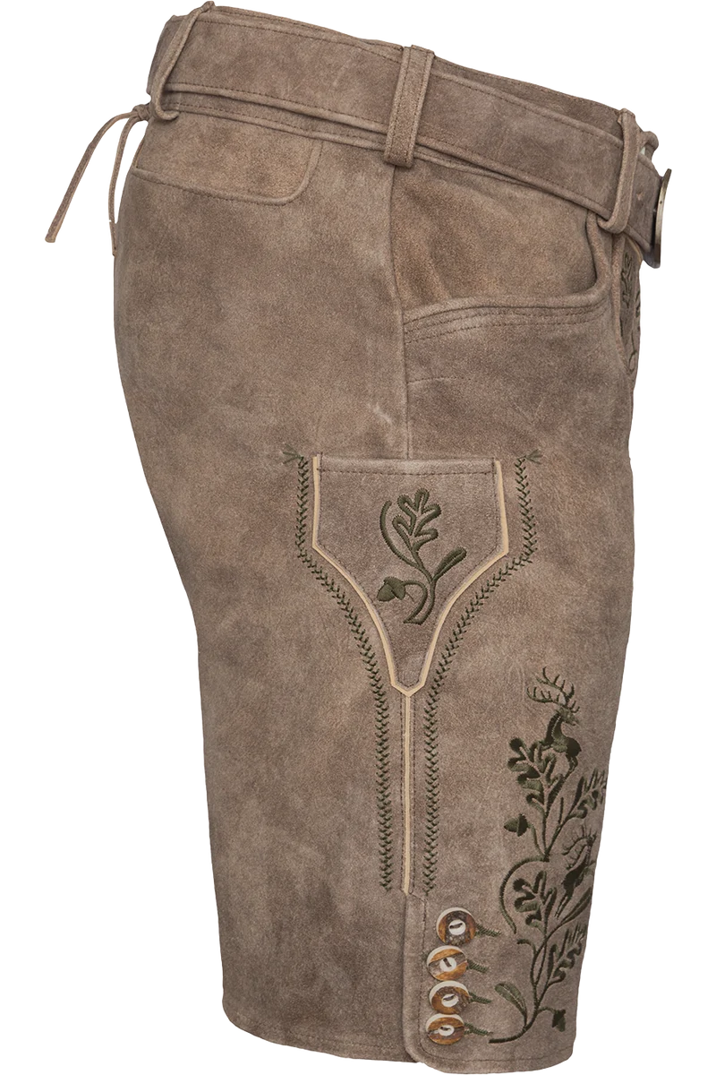 Kurze Herren Trachtenlederhose bestickt