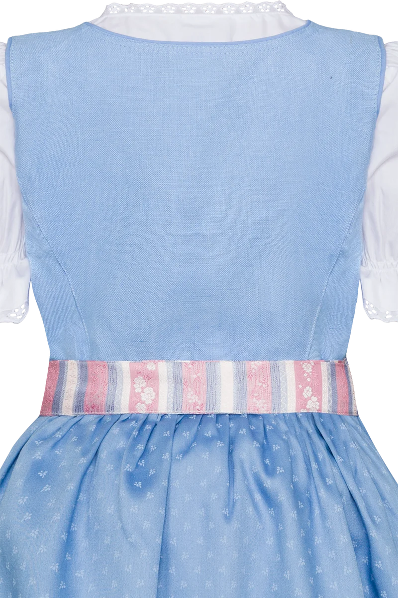 Mädchen Dirndl mit Leinen-Oberteil