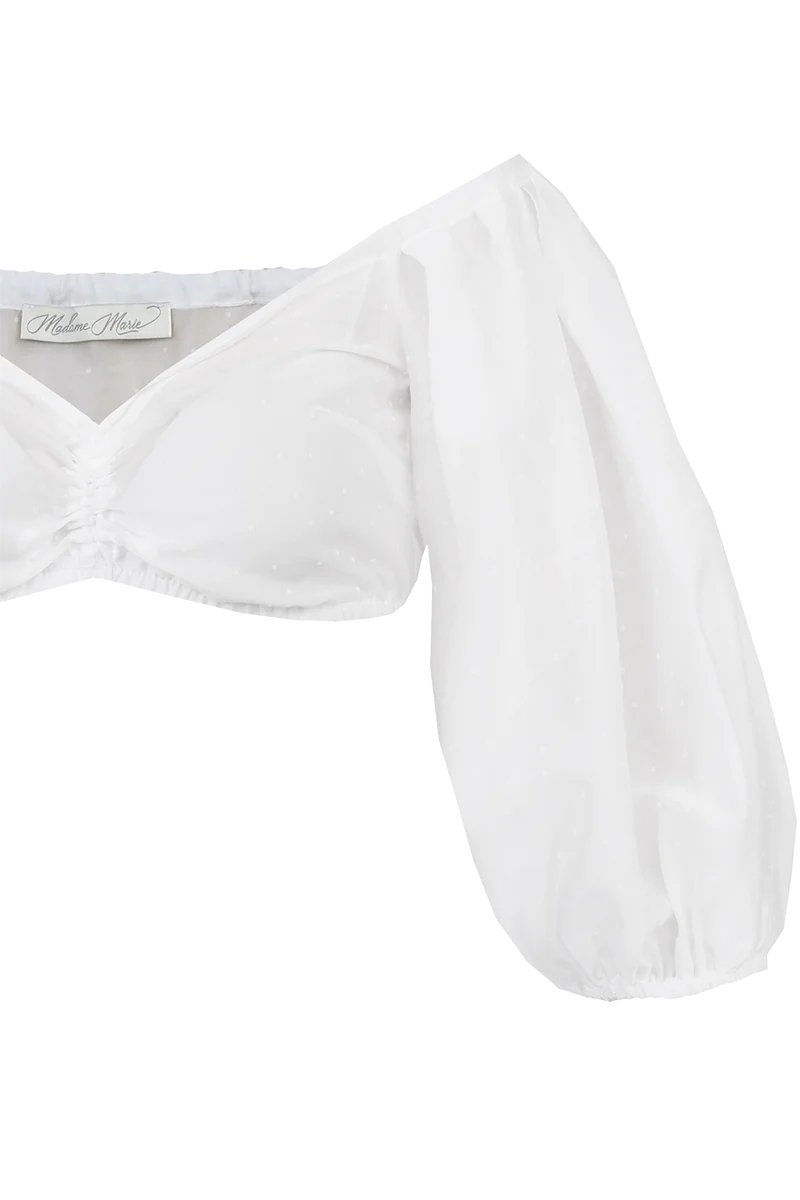Dirndlbluse schulterfrei mit Punkte