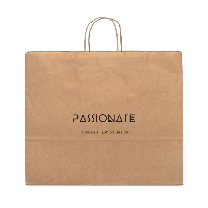 KIRA Naturfarbene Kraftpapiertasche, Extra Stark 115 g/m²