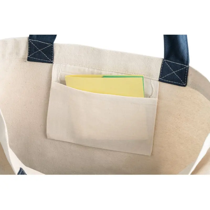 EDMONTON Blaue Tragetasche aus 100% Canvas-Baumwolle (280 g/m²), Robust & Vielseitig